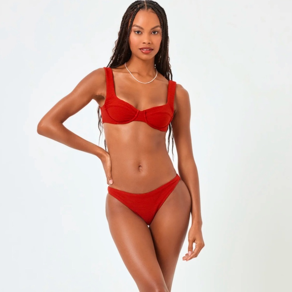 NWT L*Space Eco Chic Repreve Nikita Bikini Top and Camacho Bikini Bottom